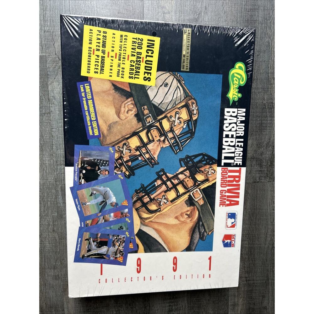 NEW/SEALED- 1991 Classic Major League Baseball Trivia Board Game- 200 Card Set